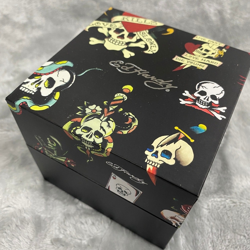 Ed Hardy 3D Skull & Snake Dial Watch Unisex 40mm Gold Black Purple 50451G-42-A01 - Picture 7 of 7